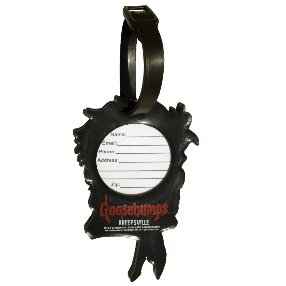 Goosebumps Curly Skull Luggage Tag