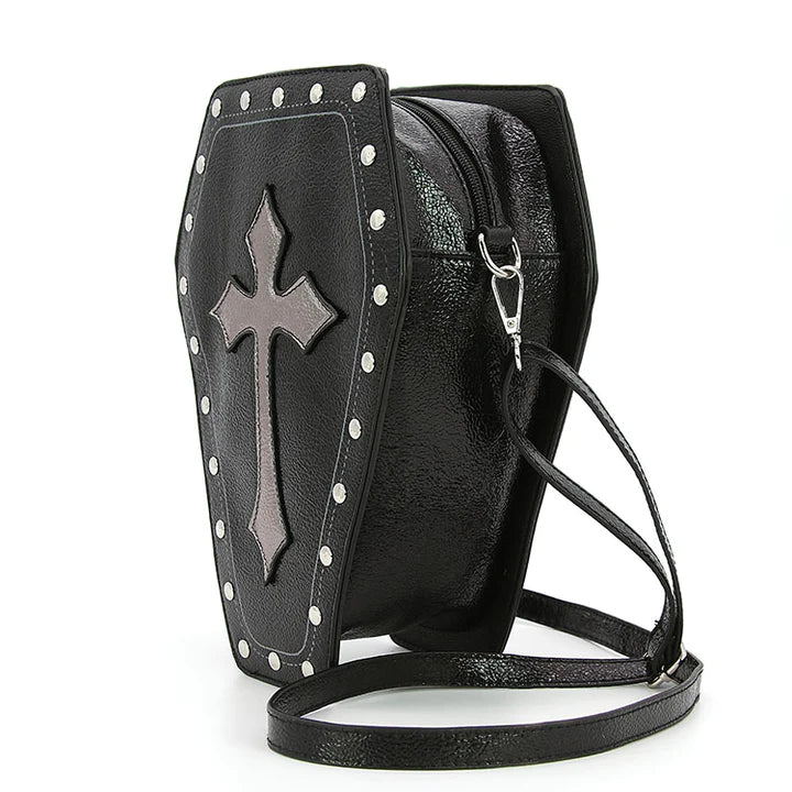 Metallic Cross Coffin Bag