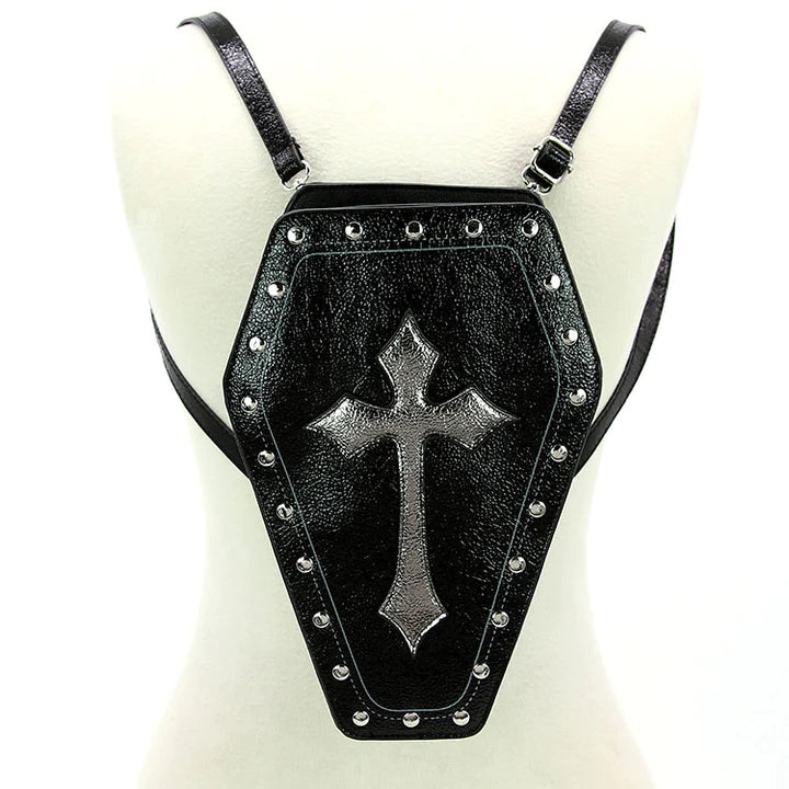 Metallic Cross Coffin Bag