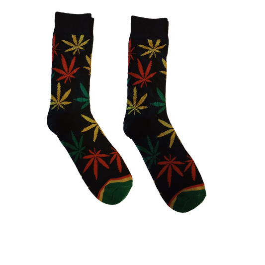 Pot Leaf Socks - Red Green and Yellow